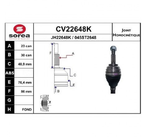 TETE CARDAN CLIO 4NM 0.9L 2012