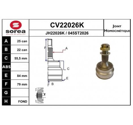 TETE CARDAN EXTERIEUR 305...