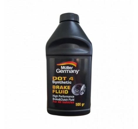 
MULLER DOT 4 500 G
Liquide de frein 100% synthétique pour tous systèmes de commande hydr