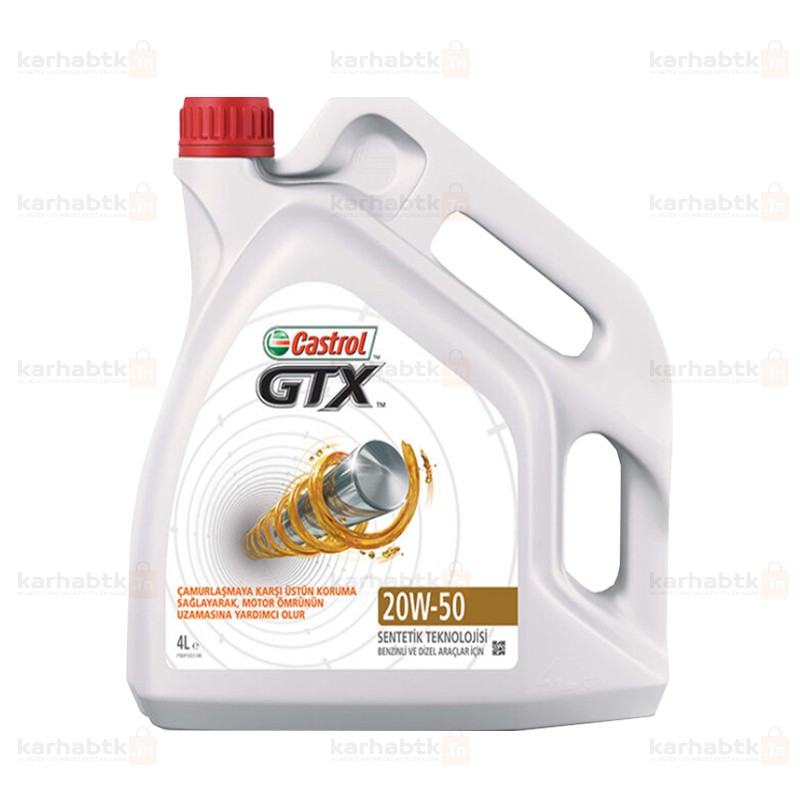 HUILE CASTROL 20W50 4L vente pieces auto pas cher en tunisie 