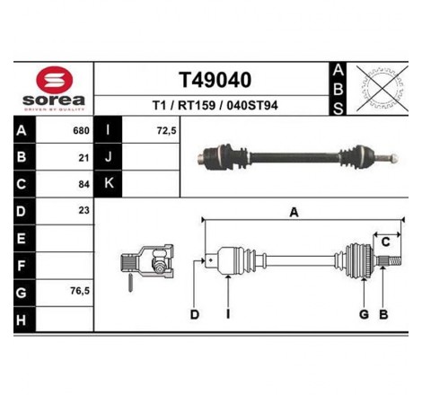 CARDAN DROIT EXPRESS 1.1 -...